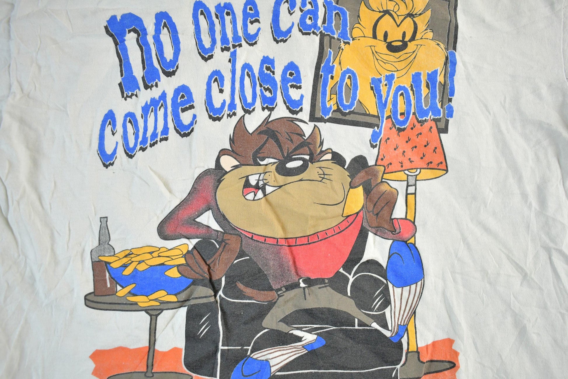 Vintage 1993 Looney Tunes Taz Tasmanian Devil Cartoon T-Shirt Men's Large from propervintagecanada