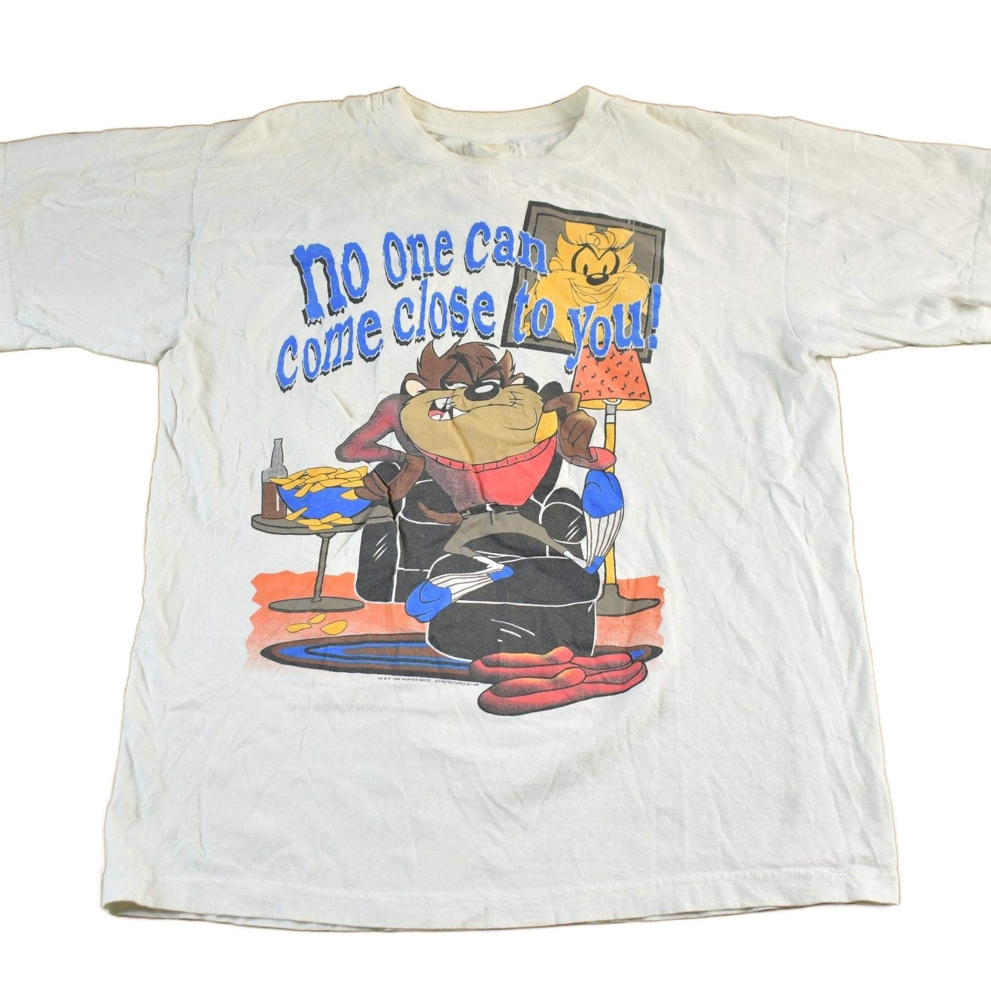 Vintage 1993 Looney Tunes Taz Tasmanian Devil Cartoon T-Shirt Men's Large from propervintagecanada