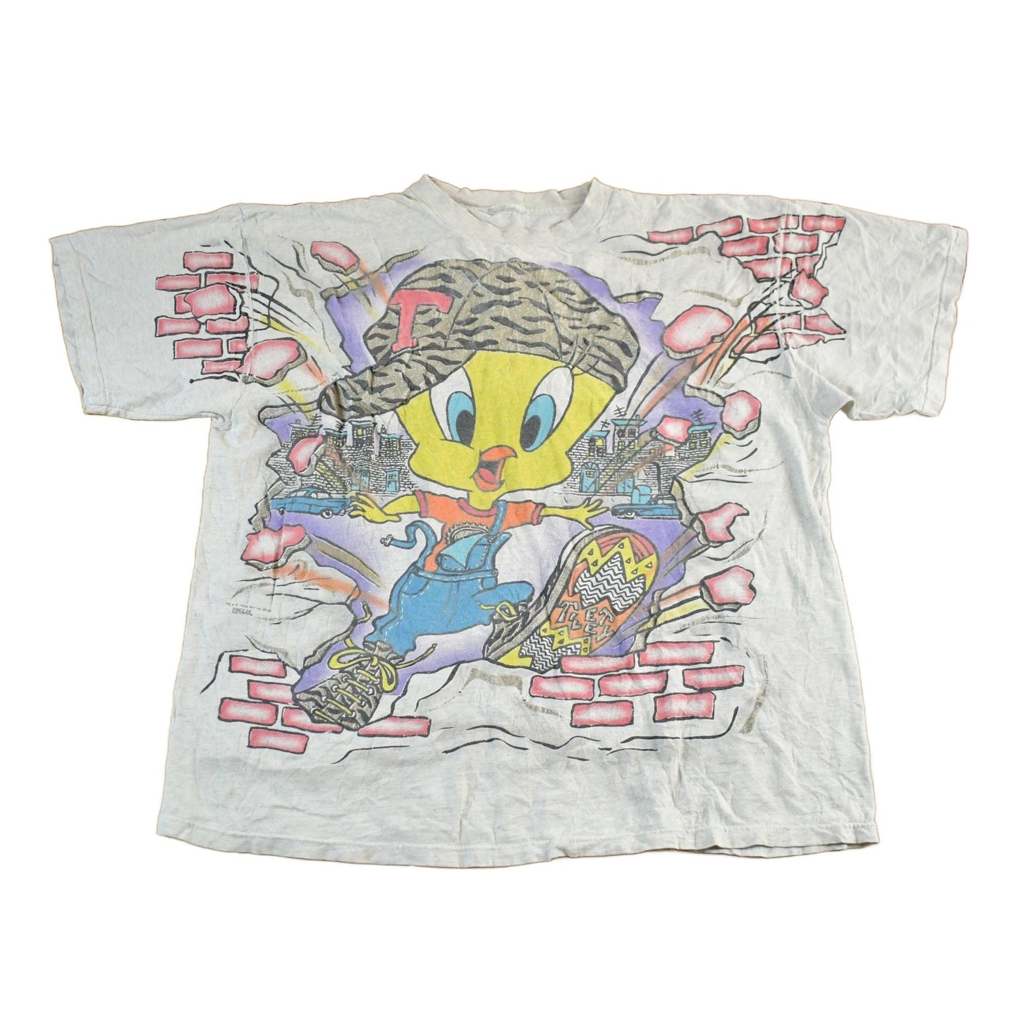 Vintage 1993 Looney Tunes Tweety Bird Cartoon T-Shirt Adult Large Men's Large from propervintagecanada