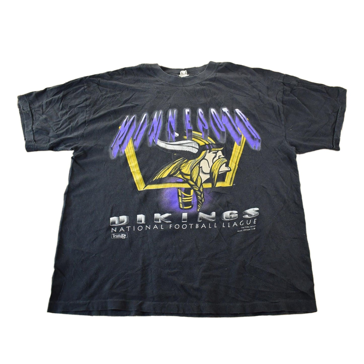 Vintage 1993 Minnesota Vikings NFL Graphic T-Shirt Men's XL from propervintagecanada
