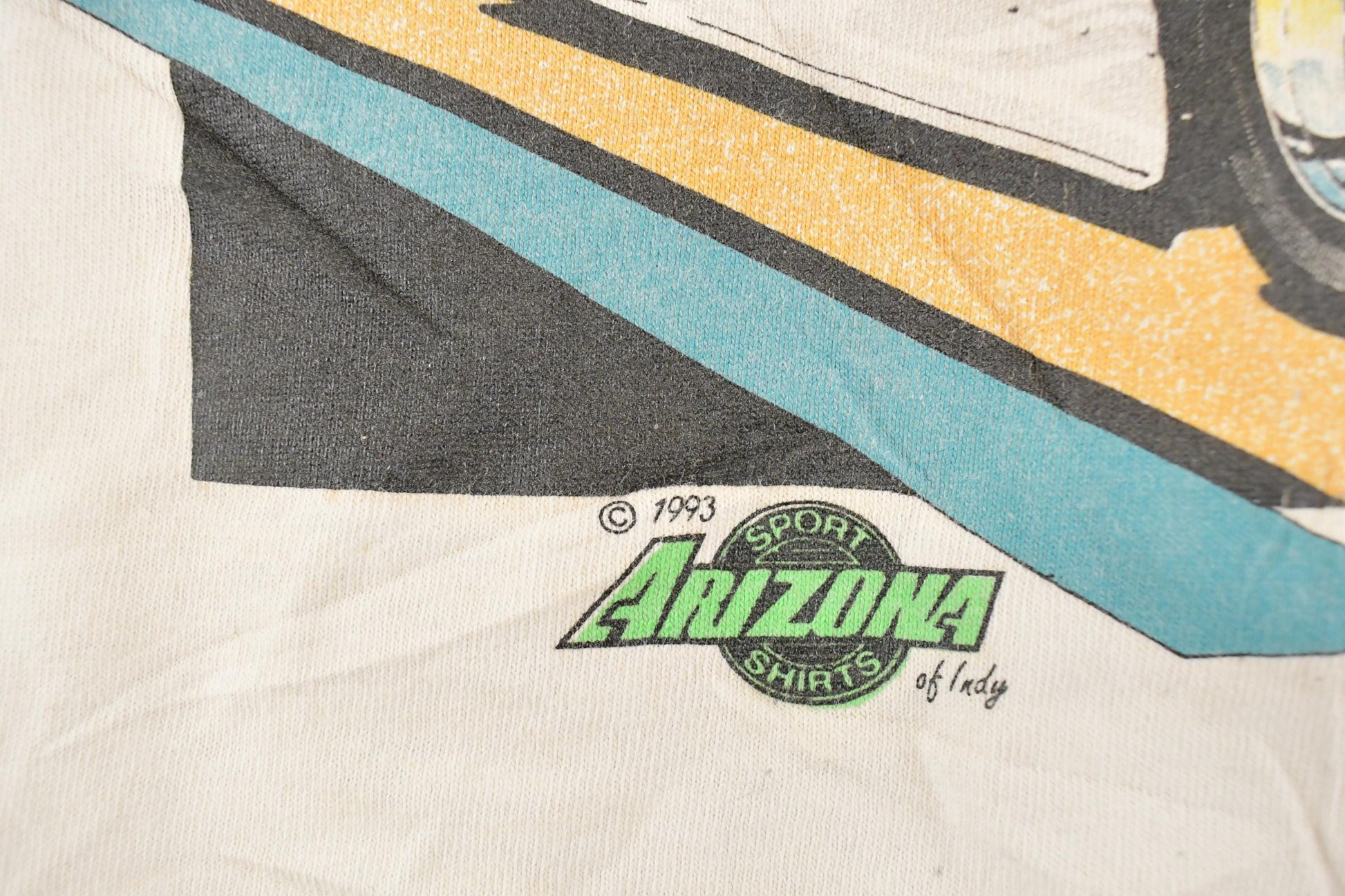 Vintage 1993 Mitch Johnson Thrashed Racing T-Shirt Men's XL from propervintagecanada