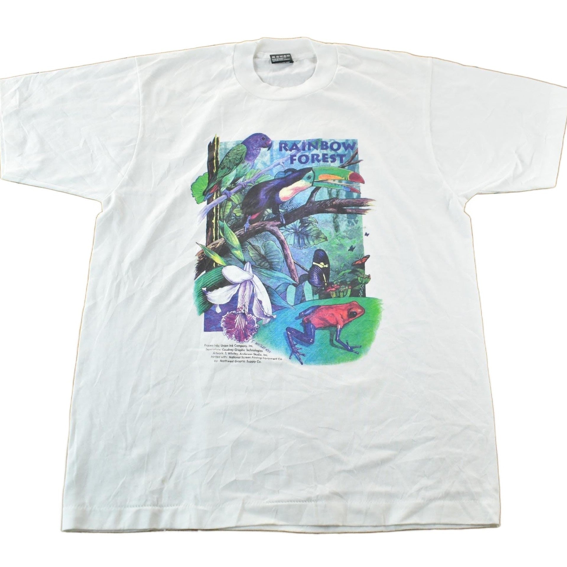 Vintage 1993 Rainbow Forest T-Shirt Men's Large from propervintagecanada