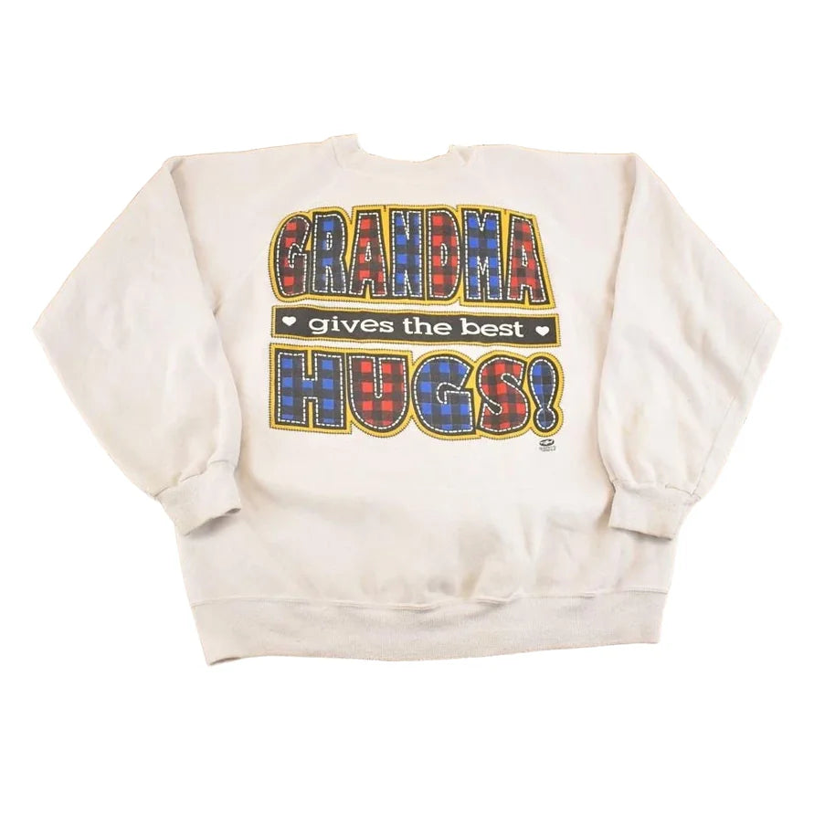 Vintage 1993 Sharky's Grandmas Hugs Cute Souvenir Crewneck Sweatshirt Womens L from propervintagecanada