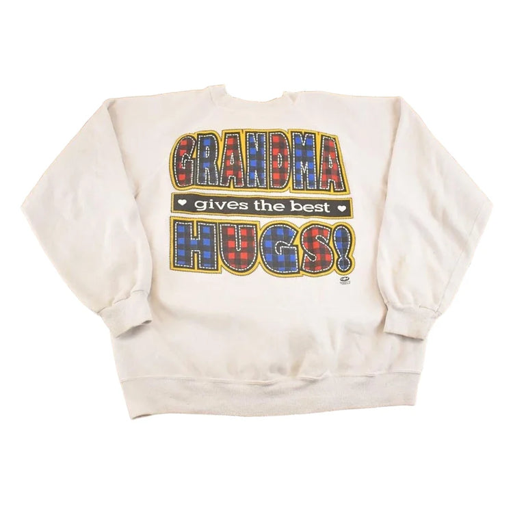 Vintage 1993 Sharky's Grandmas Hugs Cute Souvenir Crewneck Sweatshirt Womens L from propervintagecanada