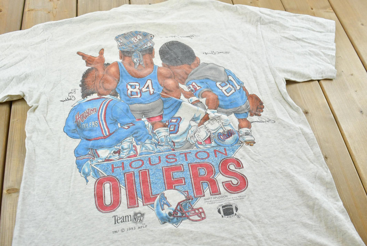Vintage 1993 Shirt Xplosion Houston Oilers Big Head NFL Football T-Shirt Men's XL from propervintagecanada