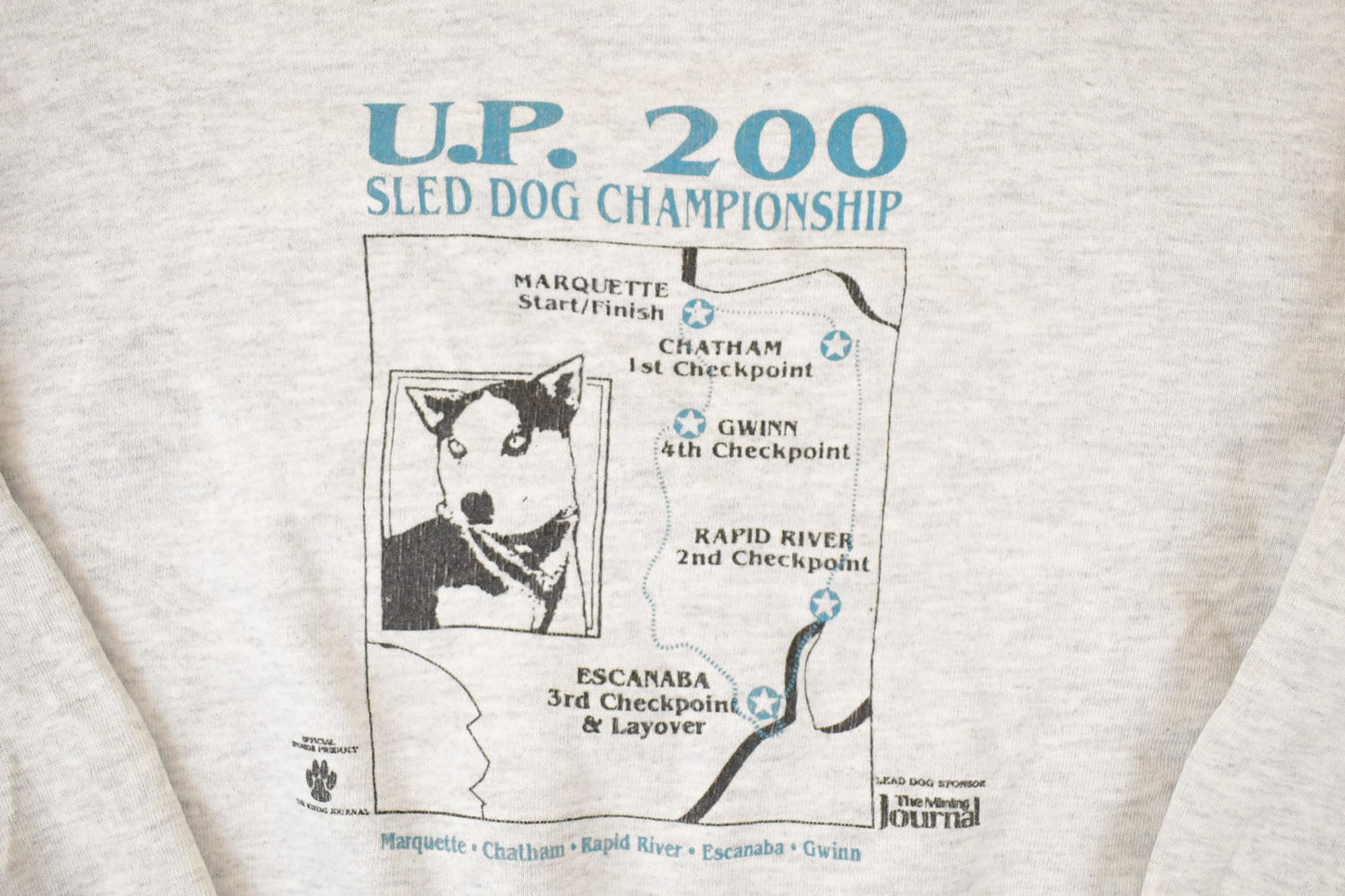 Vintage 1993 Sled Dog Championship Graphic Print Crewneck Sweatshirt Mens L from propervintagecanada