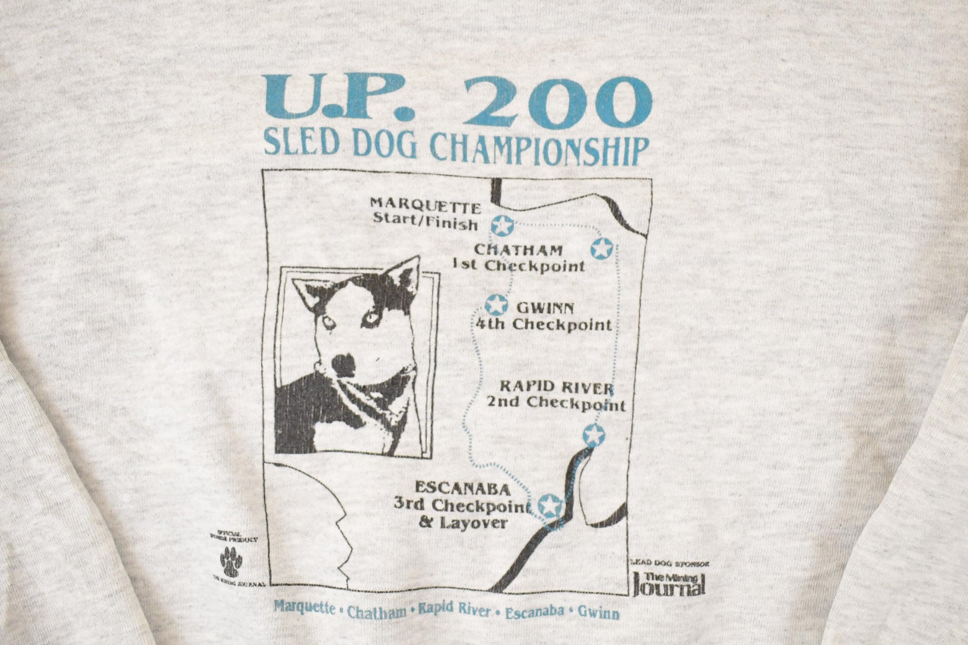 Vintage 1993 Sled Dog Championship Graphic Print Crewneck Sweatshirt Mens L from propervintagecanada