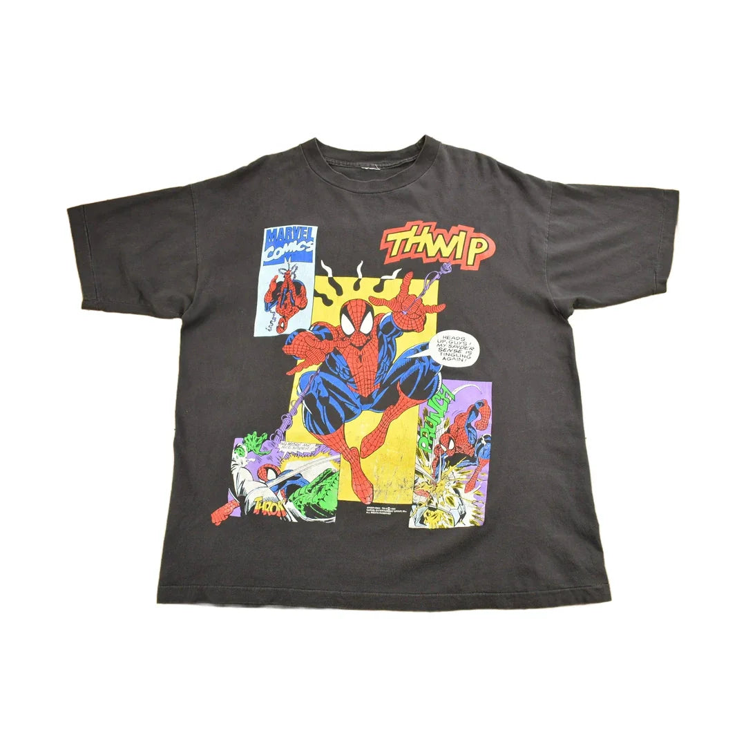 Vintage 1993 Spiderman MARVEL Comics Comicbook Promo T-shirt Men's 2XL from propervintagecanada
