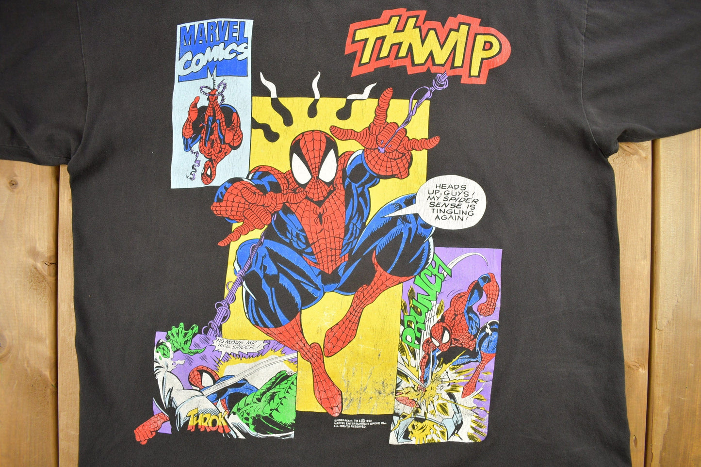 Vintage 1993 Spiderman MARVEL Comics Comicbook Promo T-shirt Men's 2XL from propervintagecanada