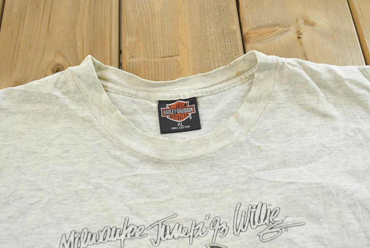 Vintage 1993 The Reunion 90 Years Harley Davidson T-Shirt Mens XL from propervintagecanada