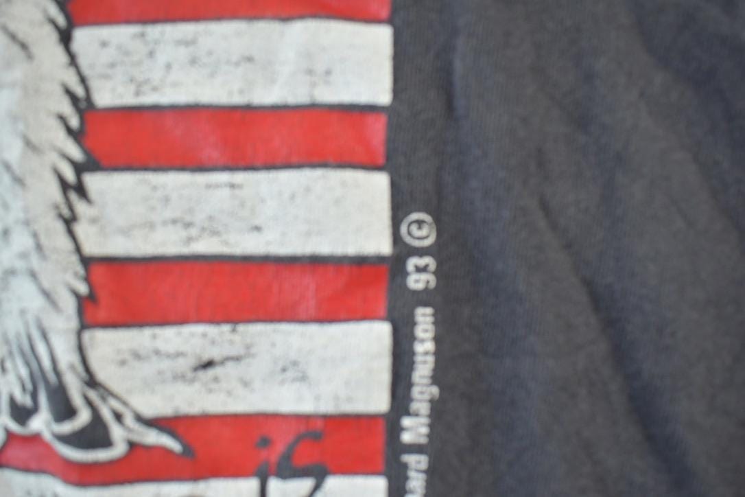 Vintage 1993 UAW Vet American Eagle Souvenir Single Stitch Graphic Print T-Shirt Men's XL from propervintagecanada