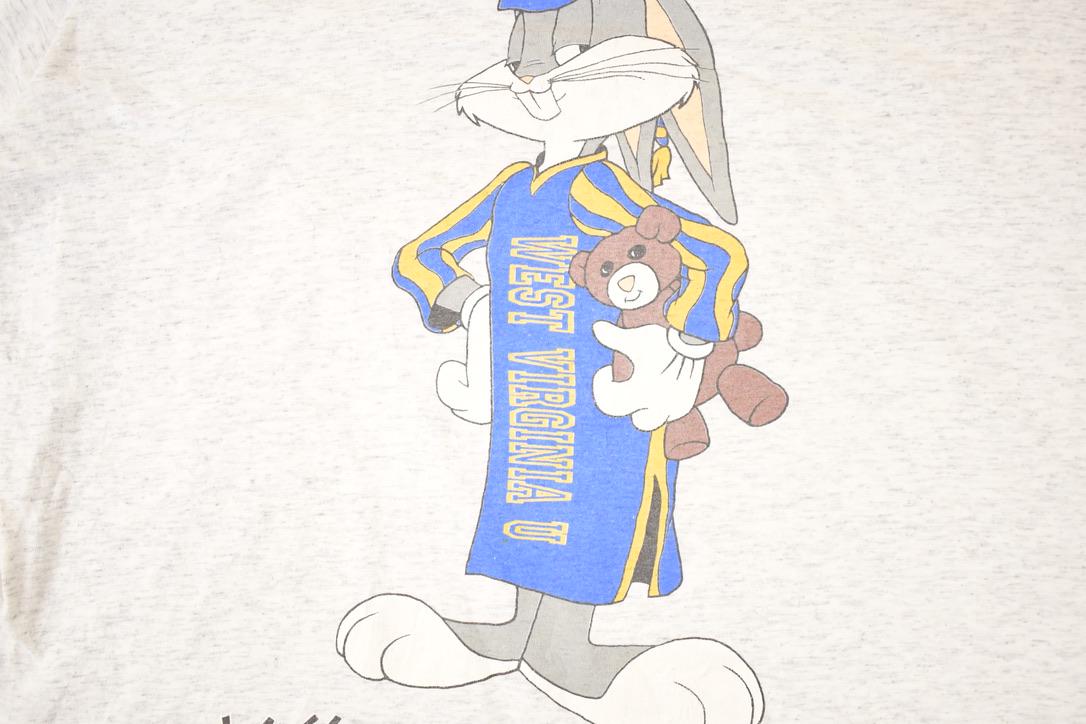 Vintage 1993 West Virginia University Bugs Bunny Looney Tunes Collegiate Sleep Shirt Men's XXL from propervintagecanada