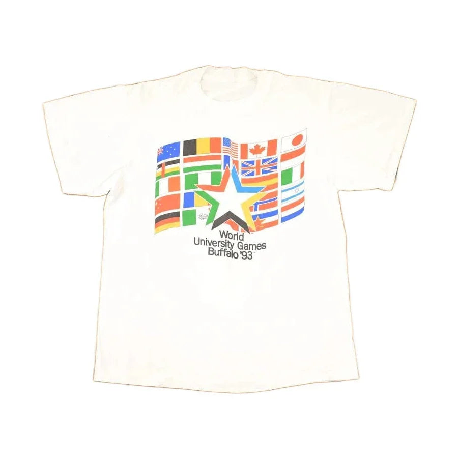 Vintage 1993 World University Games Buffalo Souvenir T-Shirt Men's M from propervintagecanada