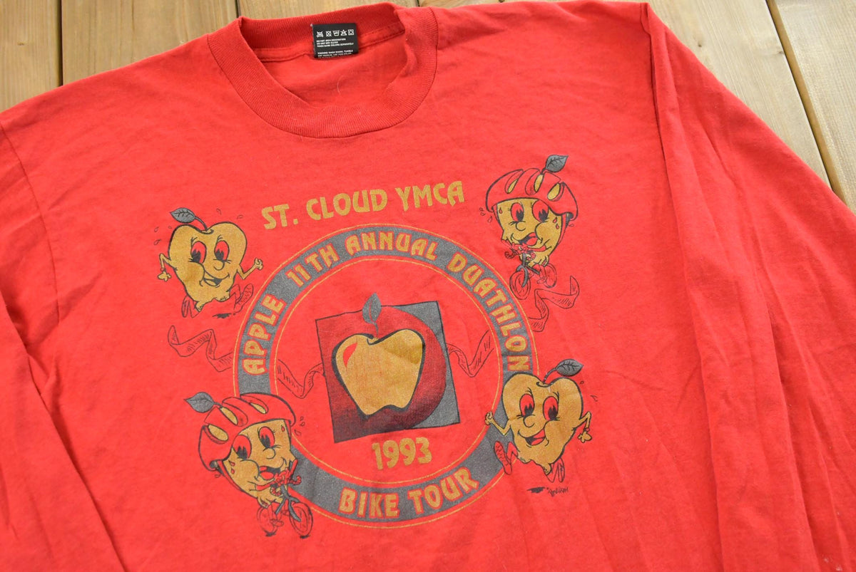 Vintage 1993 YMCA St Cloud Duathlon Bike Tour T-Shirt Mens L from propervintagecanada