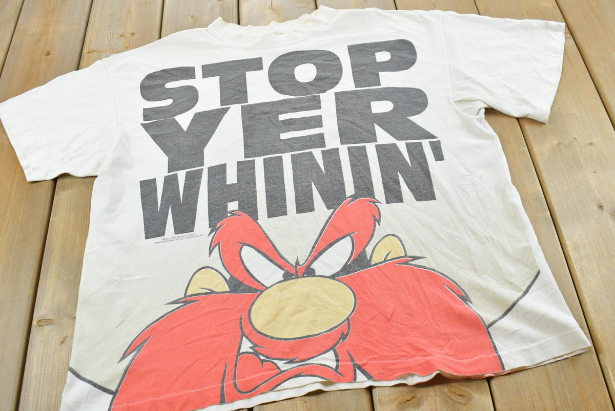 Vintage 1993 Yosemite Sam Stop Your Whinin Cartoon T-Shirt Mens XL from propervintagecanada