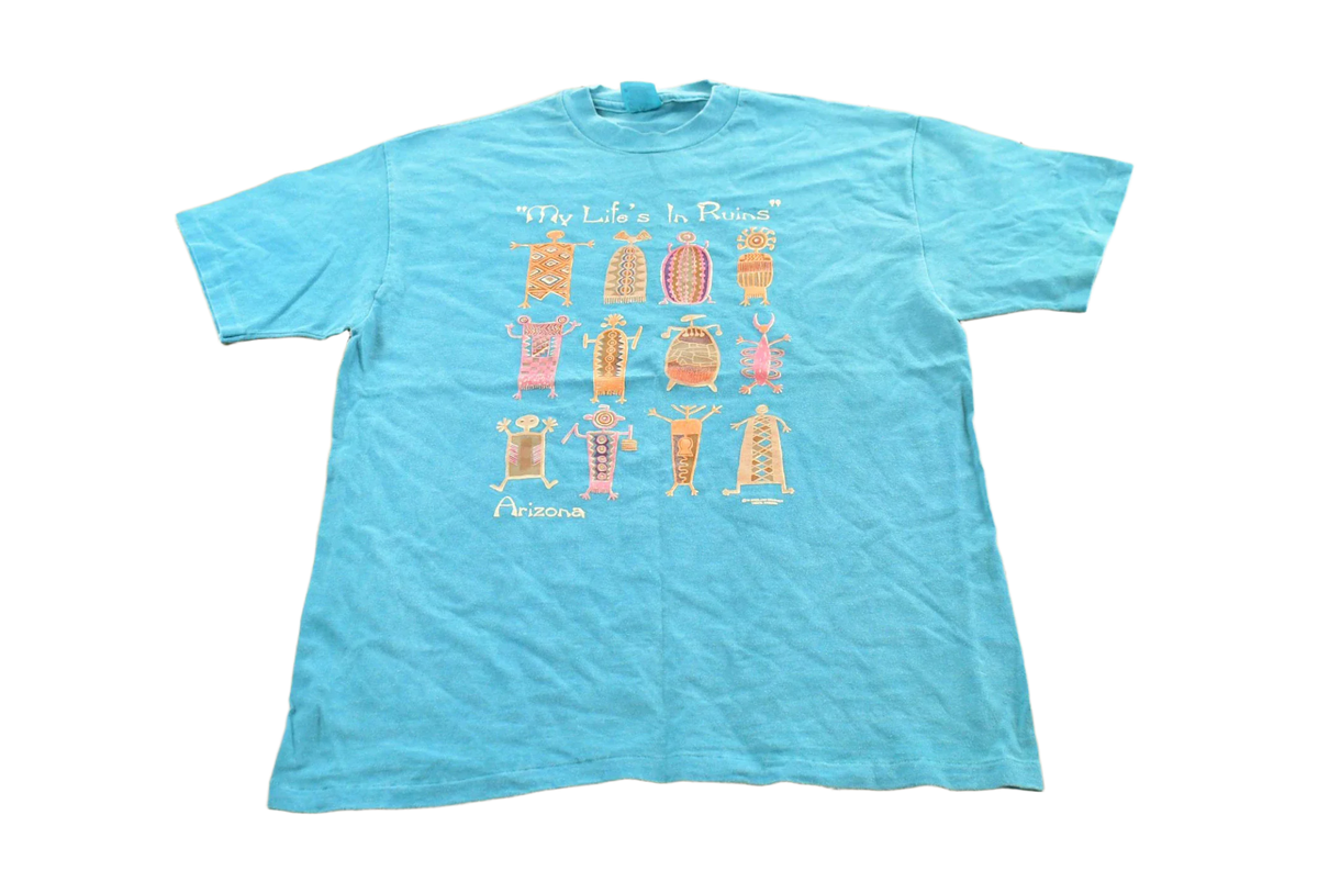 Vintage 1994 ArizonaMy Life is Ruins Petroglyph T-Shirt Men's L from propervintagecanada