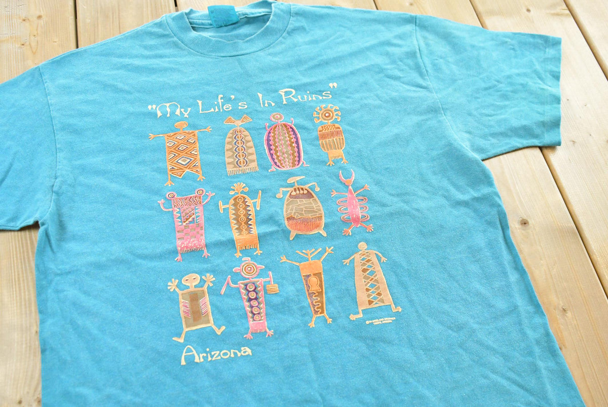 Vintage 1994 ArizonaMy Life is Ruins Petroglyph T-Shirt Men's L from propervintagecanada