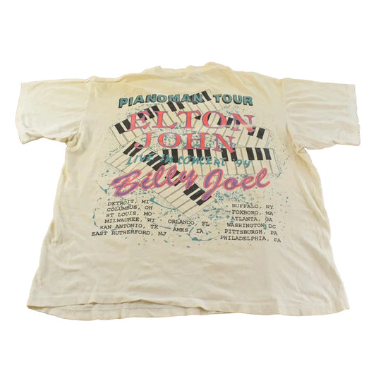 Vintage 1994 Billy Joel & Elton John Face to Face Tour Band T-Shirt Men's XL from propervintagecanada