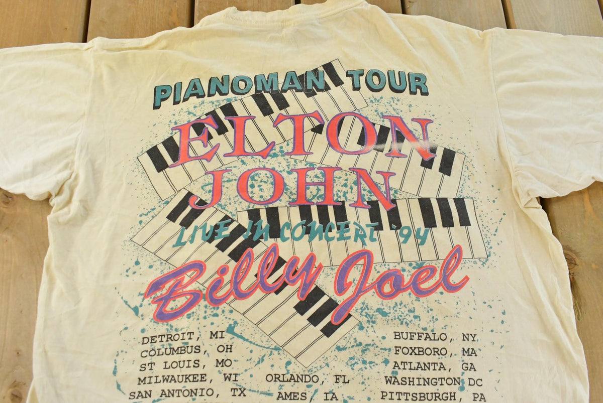 Vintage 1994 Billy Joel & Elton John Face to Face Tour Band T-Shirt Men's XL from propervintagecanada