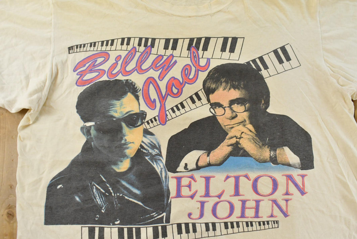 Vintage 1994 Billy Joel & Elton John Face to Face Tour Band T-Shirt Men's XL from propervintagecanada