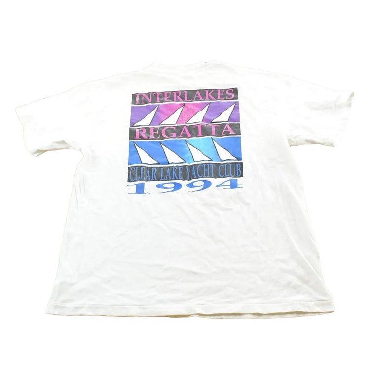 Vintage 1994 Clear Lake Yacht Club Sailing Souvenir T-Shirt Mens M from propervintagecanada