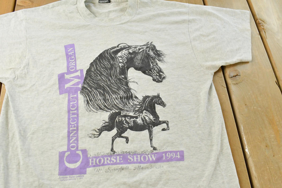 Vintage 1994 Connecticut Horse Show Graphic T-Shirt Mens Men's Large from propervintagecanada