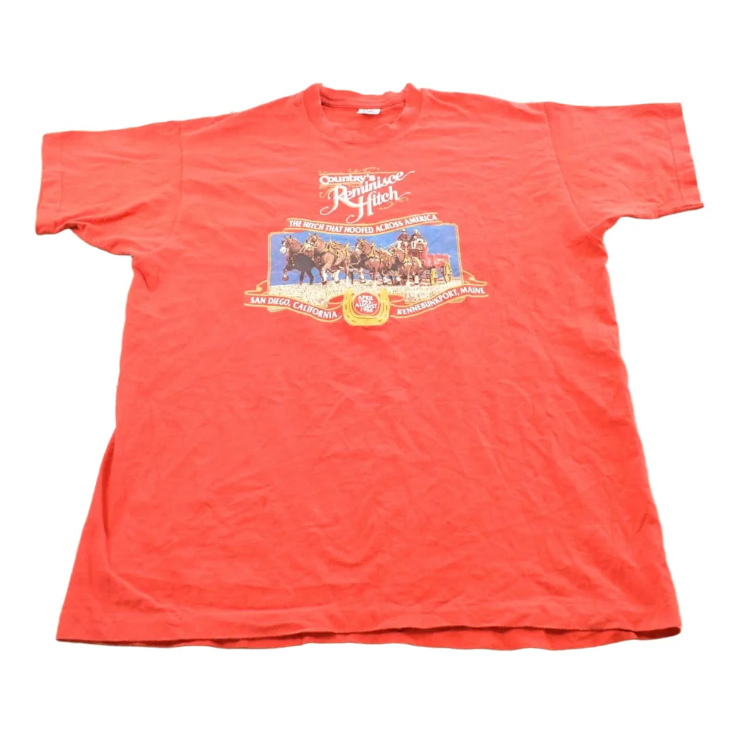 Vintage 1994 Country's Reminisce Hitch Horse Graphic T-Shirt Mens XL from propervintagecanada