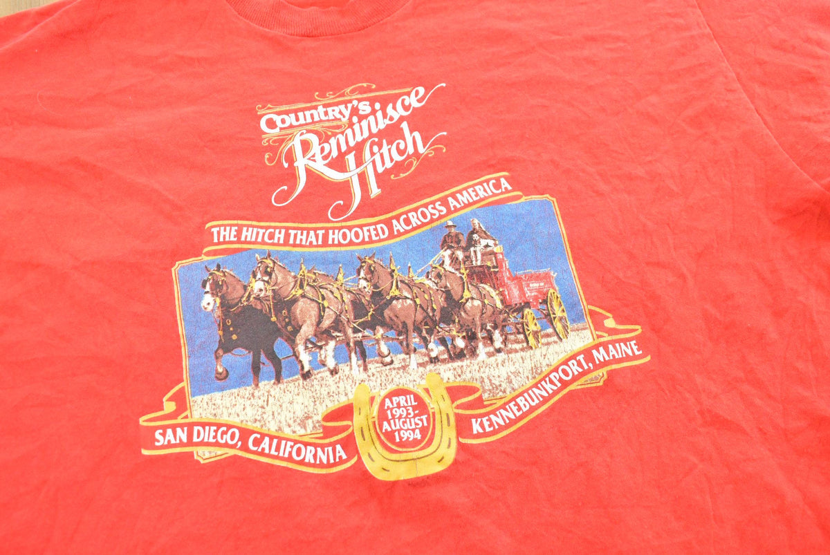 Vintage 1994 Country's Reminisce Hitch Horse Graphic T-Shirt Mens XL from propervintagecanada