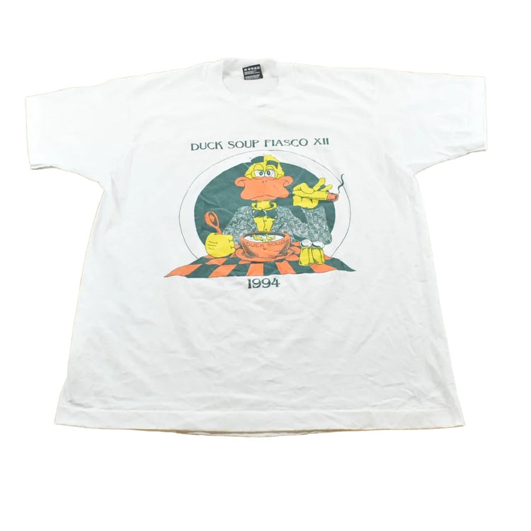 Vintage 1994 Duck Soup Fiasco 12 Funny Parody T-Shirt Men's M from propervintagecanada