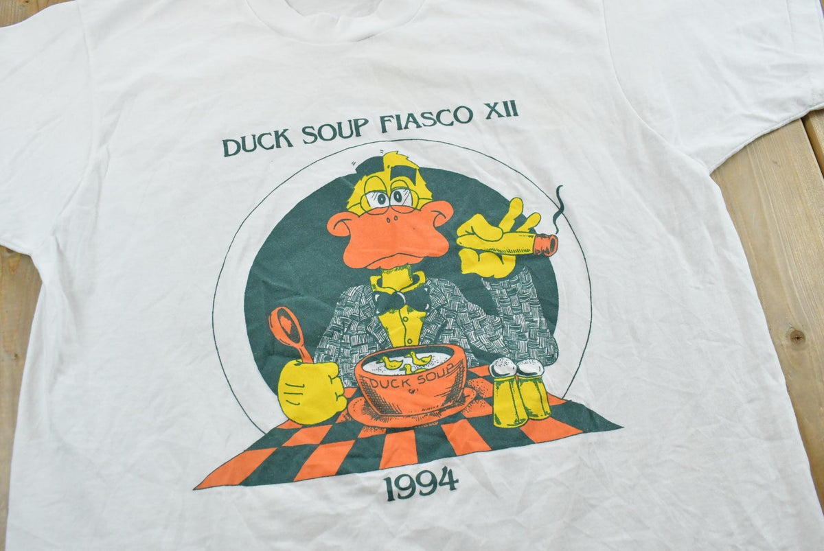 Vintage 1994 Duck Soup Fiasco 12 Funny Parody T-Shirt Men's M from propervintagecanada