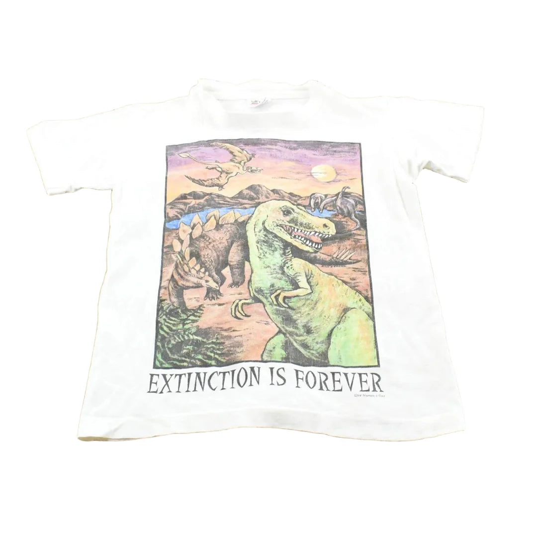 Vintage 1994 Extinction is Forever Dinosaurs T-Shirt Men's XL from propervintagecanada