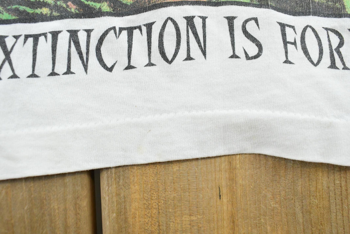 Vintage 1994 Extinction is Forever Dinosaurs T-Shirt Men's XL from propervintagecanada