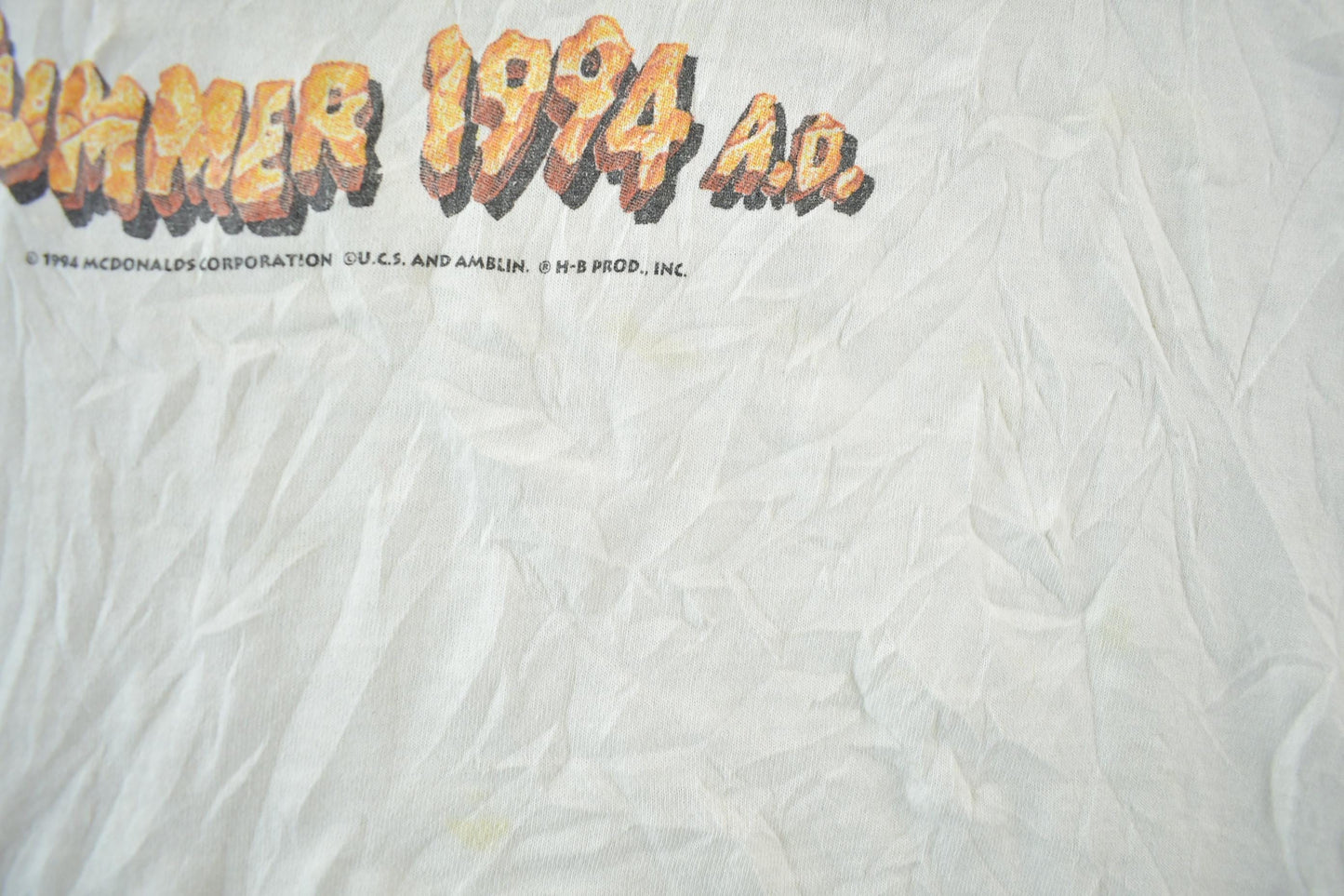 Vintage 1994 Flintstones McDonalds Graphic T-Shirt Men's XL from propervintagecanada