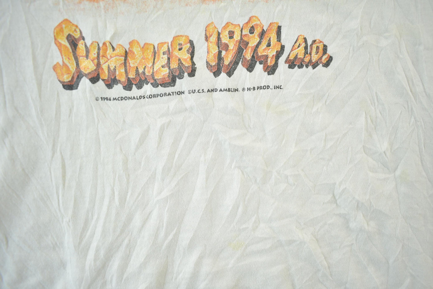 Vintage 1994 Flintstones McDonalds Graphic T-Shirt Men's XL from propervintagecanada