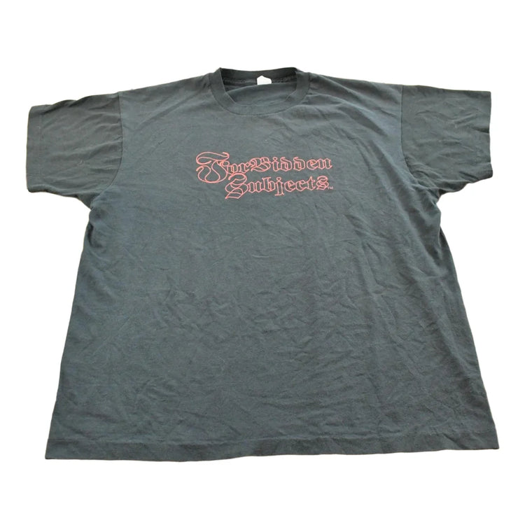 Vintage 1994 Forbidden Subject VHS CD-Rom Promo T-shirt Mens L from propervintagecanada