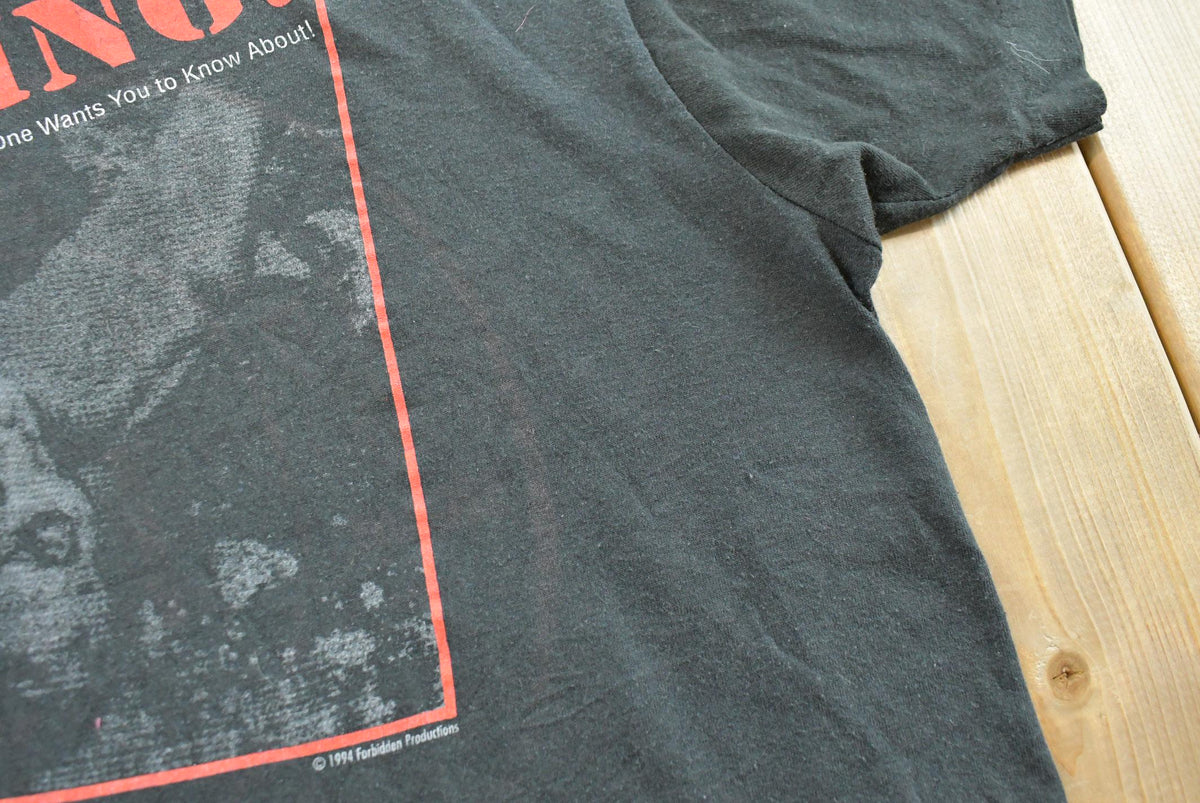Vintage 1994 Forbidden Subject VHS CD-Rom Promo T-shirt Mens L from propervintagecanada