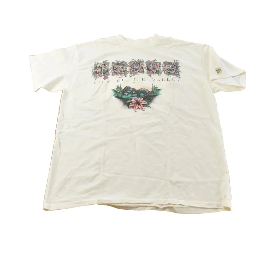 Vintage 1994 Jesus Christ Lily of the Valley Graphic T-Shirt Men's L from propervintagecanada