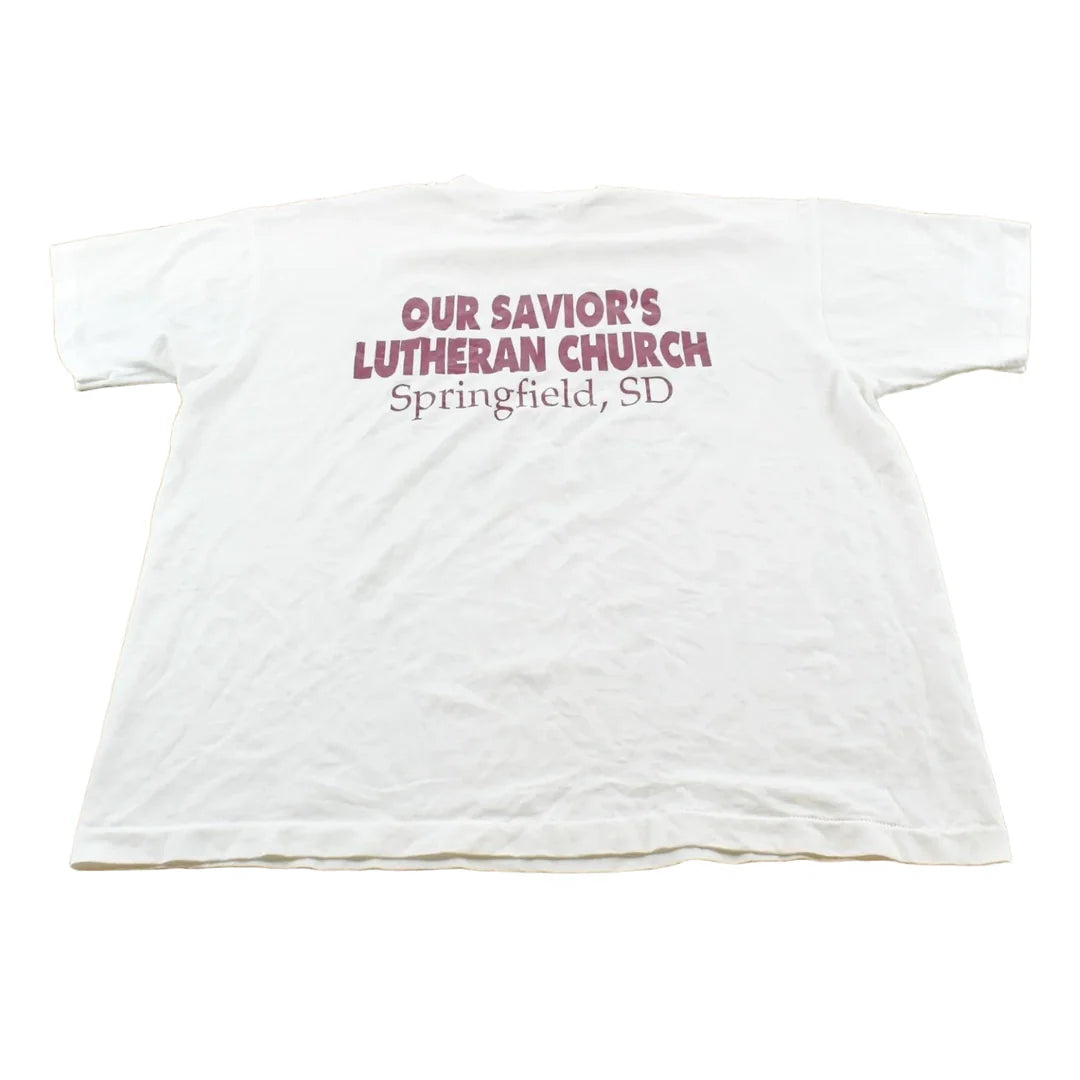 Vintage 1994 Jesus Is Our Savior Christianity T-Shirt Men's L from propervintagecanada