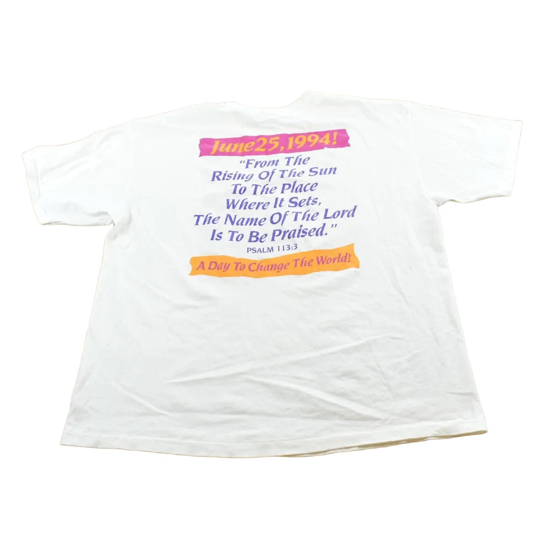 Vintage 1994 March For Jesus Graphic T-Shirt Men's XL from propervintagecanada
