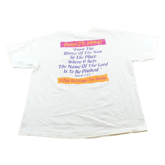 Vintage 1994 March For Jesus Graphic T-Shirt Men's XL from propervintagecanada
