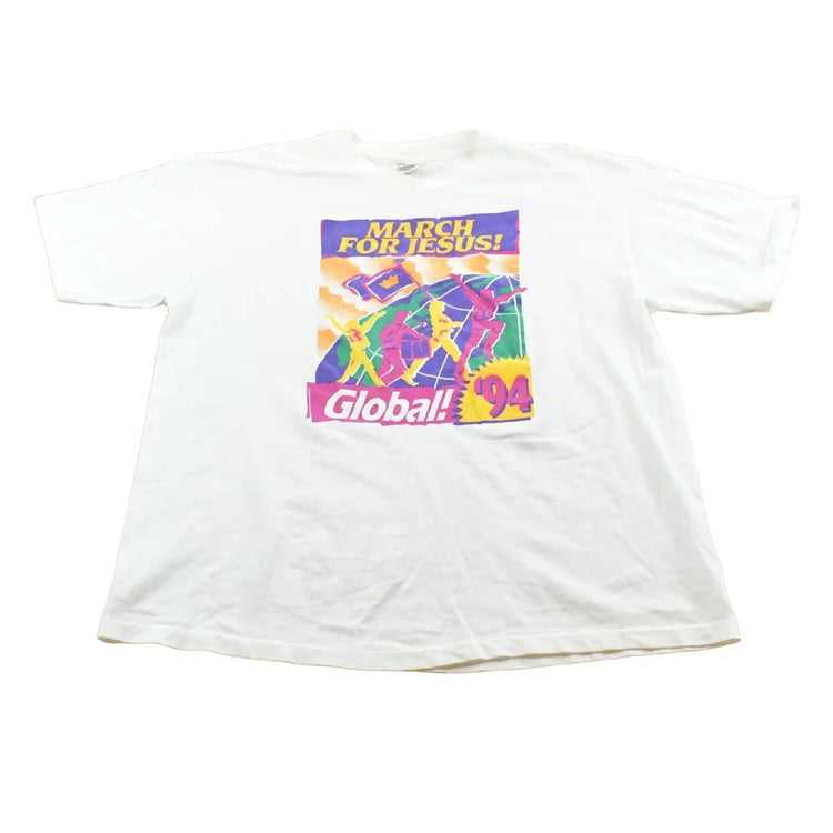 Vintage 1994 March For Jesus Graphic T-Shirt Men's XL from propervintagecanada