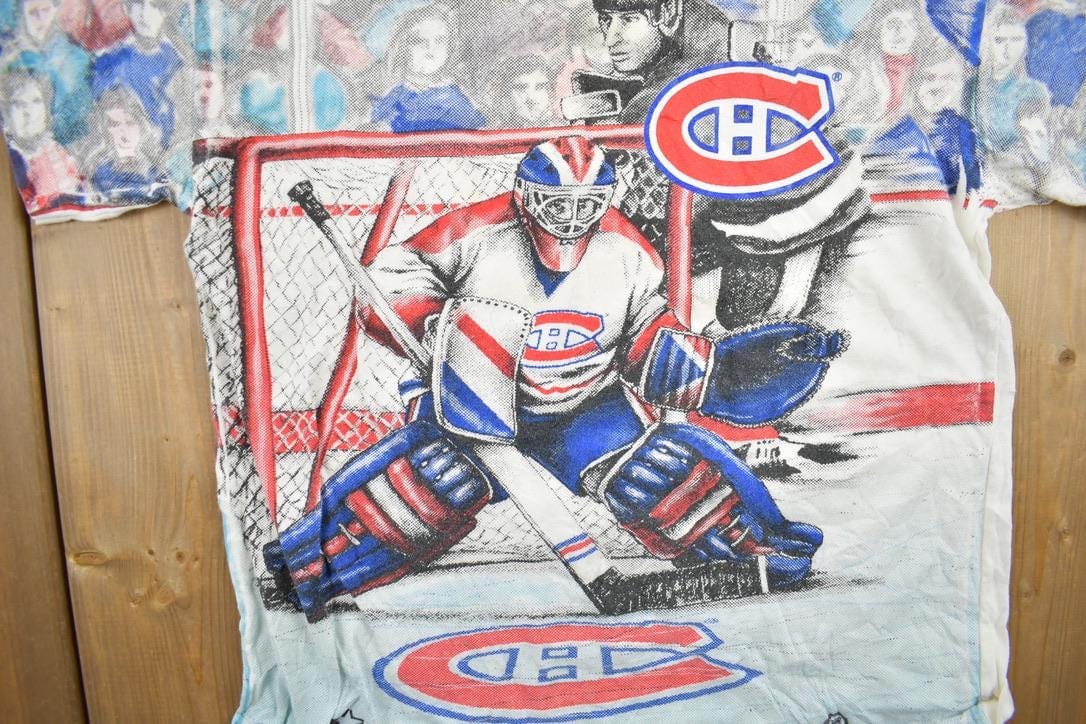 Vintage 1994 Montreal Canadiens NHL All Over Print Graphic T-Shirt Men's Medium from propervintagecanada