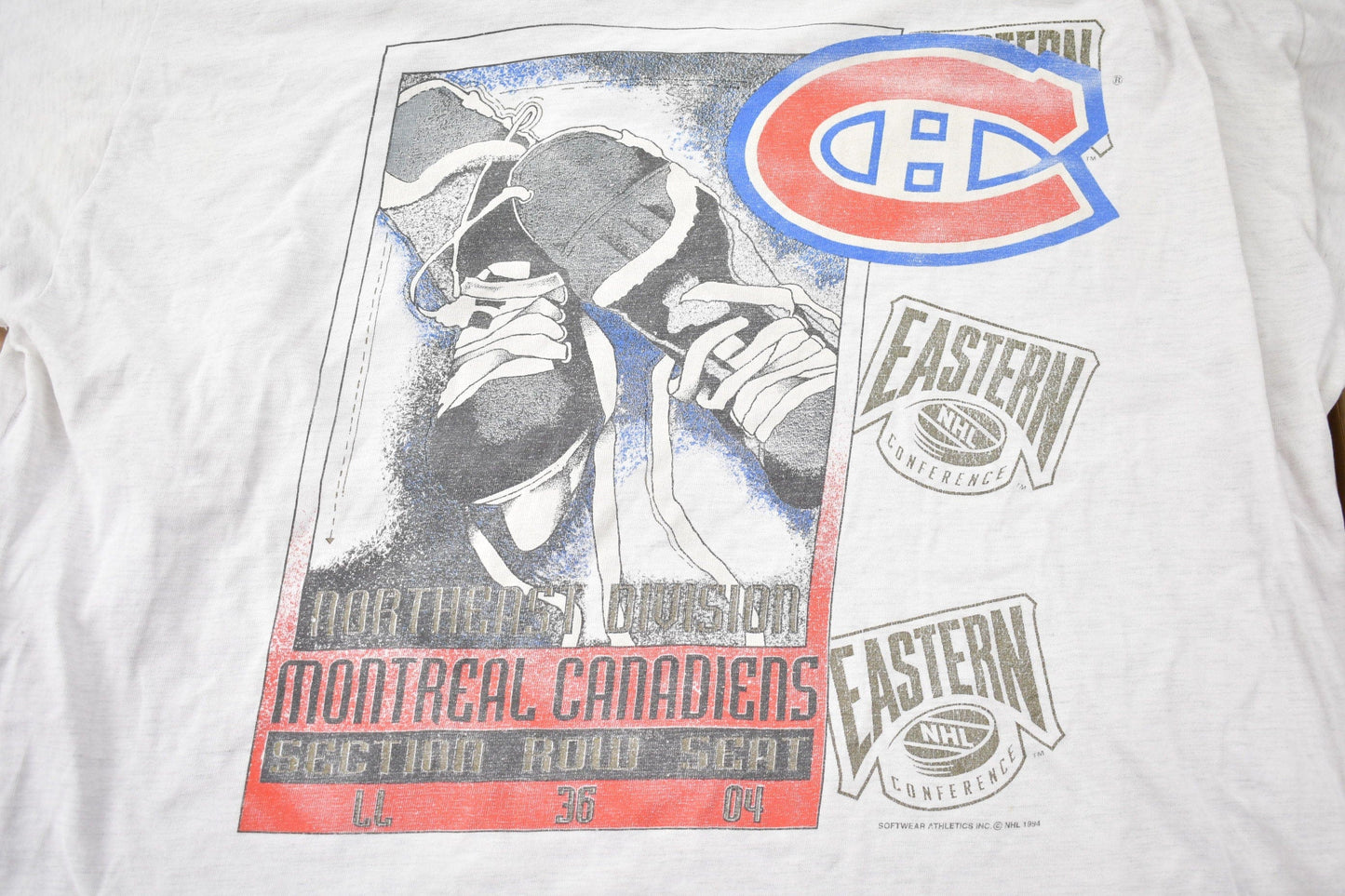 Vintage 1994 Montreal Canadiens Softwear Athletics NHL Graphic T-Shirt Men's 3XL from propervintagecanada