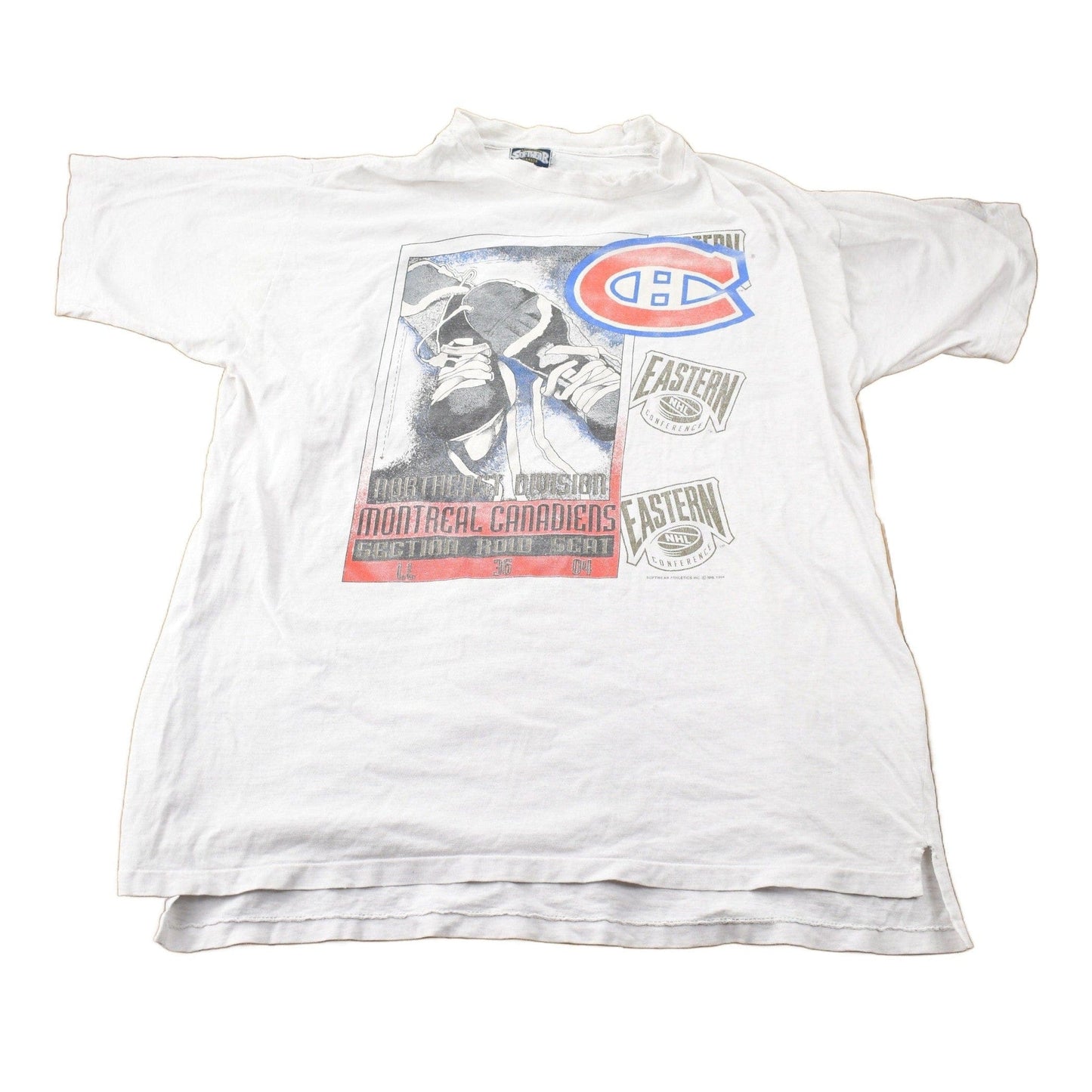 Vintage 1994 Montreal Canadiens Softwear Athletics NHL Graphic T-Shirt Men's 3XL from propervintagecanada