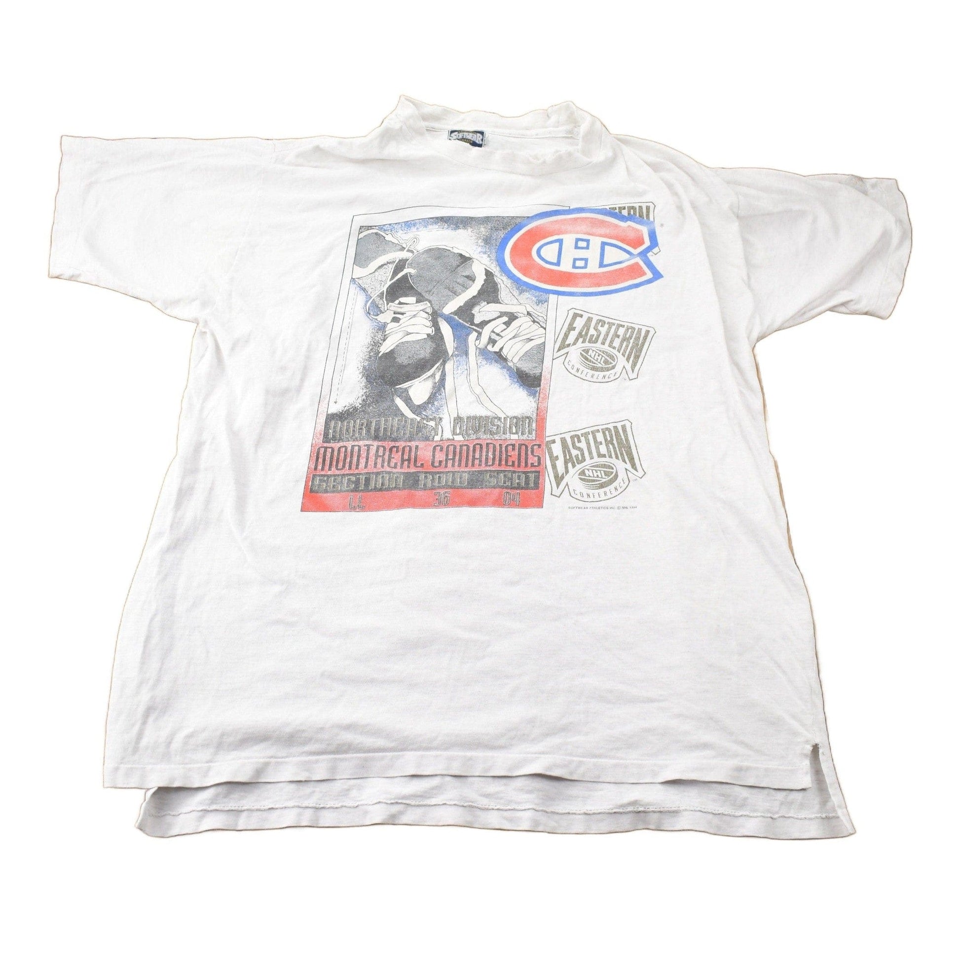 Vintage 1994 Montreal Canadiens Softwear Athletics NHL Graphic T-Shirt Men's 3XL from propervintagecanada