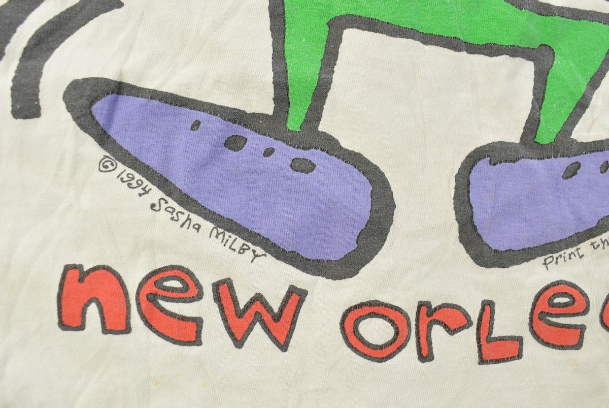 Vintage 1994 New Orleans Jammin Festival Sasha Milby T-Shirt Men's XL from propervintagecanada