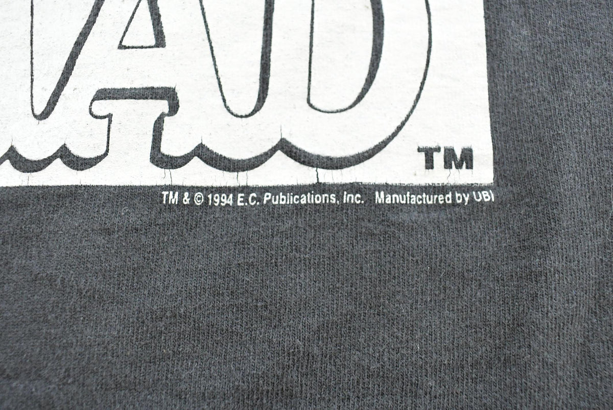 Vintage 1994 Parental Advisory Mad Magazine Alfred E Neuman Cartoon T-Shirt Mens XL from propervintagecanada