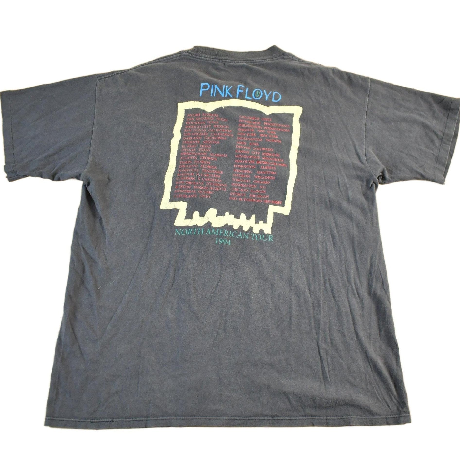 Vintage 1994 Pink Floyd Division Bell Tour Band T-Shirt Men's XL from propervintagecanada