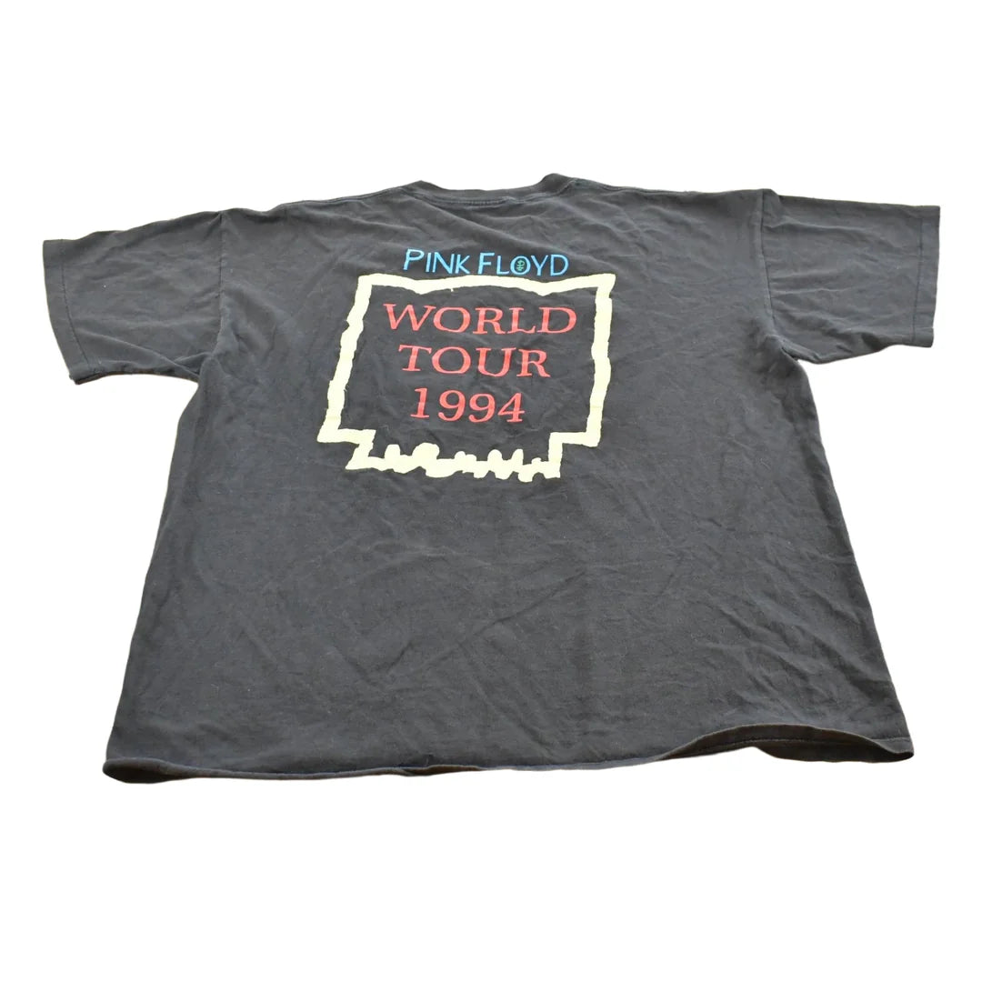 Vintage 1994 Pink Floyd Division Bell World Tour Graphic Band T-Shirt Mens XL from propervintagecanada
