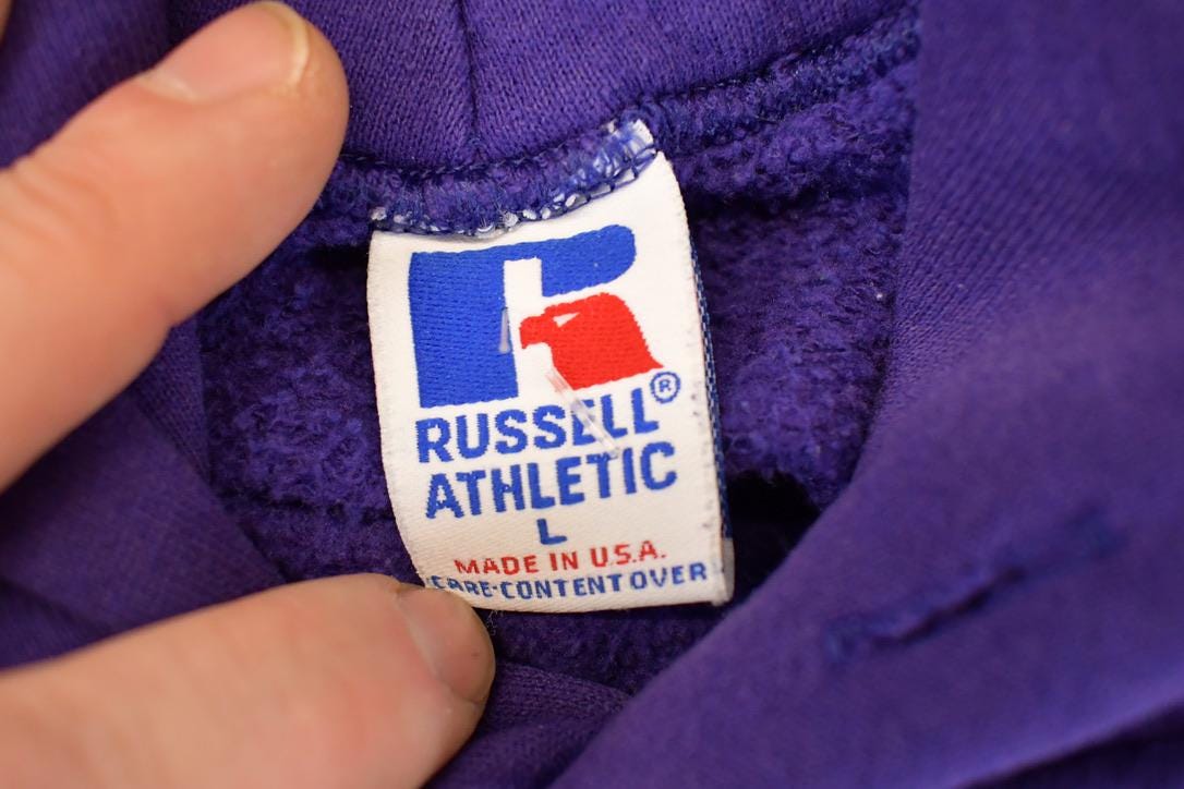 Vintage 1994 Russell Athletic Hermiston Girls Track Hoodie Sweater Women's L from propervintagecanada